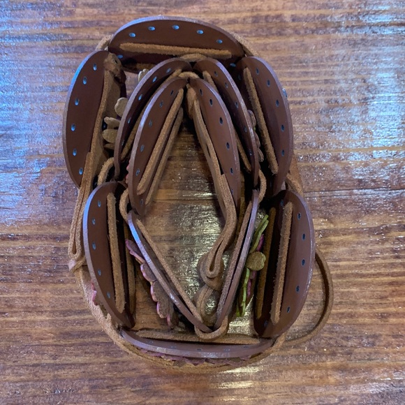 Vintage Boho Floral Leather Belt - Picture 14 of 16